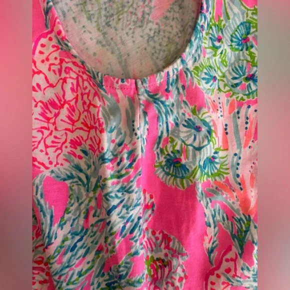Lilly Pulitzer Skyelar Tank Dress SZ S Prosecco Pink Seaing Things - Picture 8 of 15
